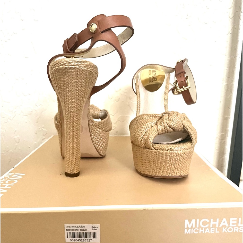 Woven platform heels